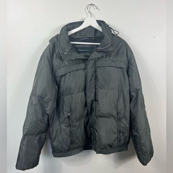 Mens XL Marc New York Andrew Marc Winter Parka/Coat Gray Zippered Hooded - Picture 1 of 3
